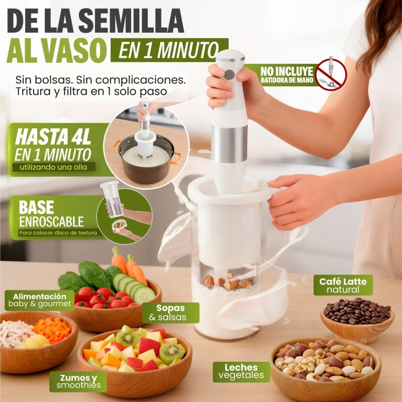 Vegan Milker MÜLSI® (by Chufamix) | Filtro con Discos Intercambiables | Món Orxata